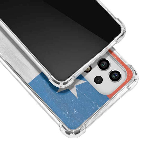 Chile Flag Distressed Galaxy A53 5G Clear Case